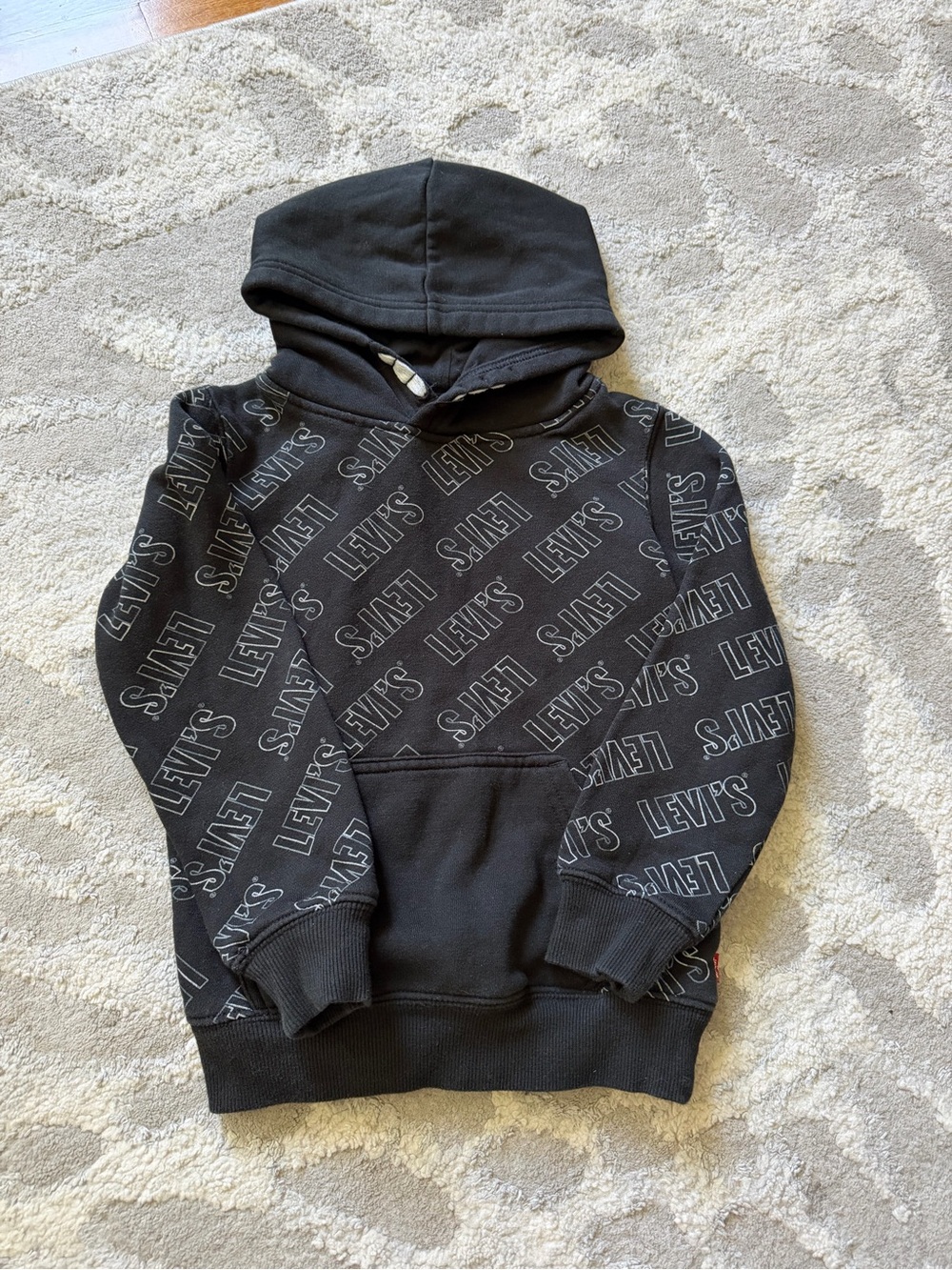 Levi's Black Logo-Print Boy’s Hoodie Sweater